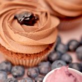 Chocolate Blueberry Cupcake