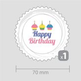 Happy Birthday Decoration – for one cupcake