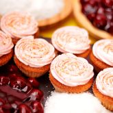 24 Mini Cherry & Coconut Cupcakes