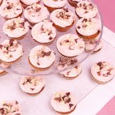24 Mini Raspberry & Chocolate Cupcakes