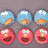 Elmo and Cookie Monster Cupcake Set
