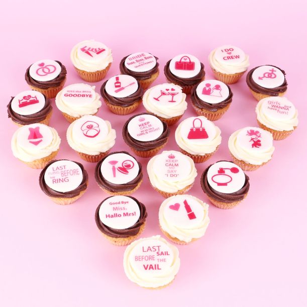 24 Mini Bachelorette Party Cupcakes