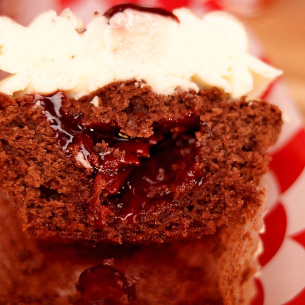 Cherry in Liquor Cupcake
