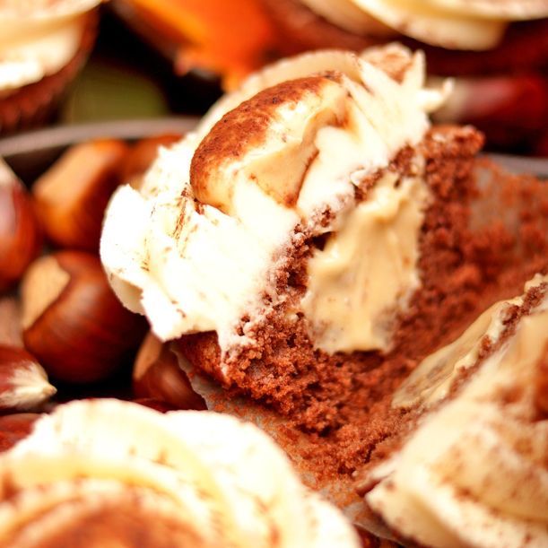 Chestnut in Rum and Сocoa Cupcake