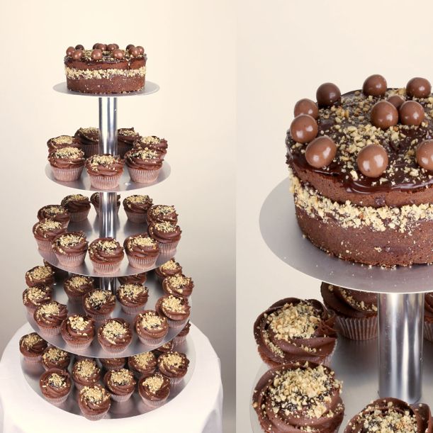 Chocolate and Hazelnuts Wedding Cupcake Set