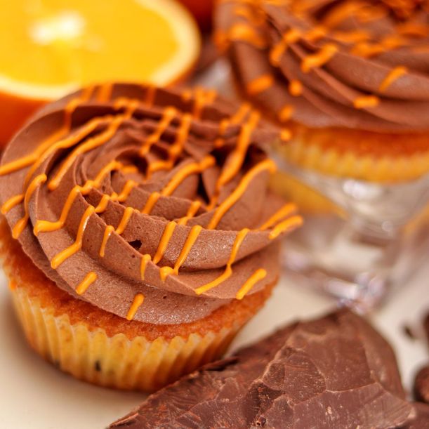 Orange and Chocolate Cupcake