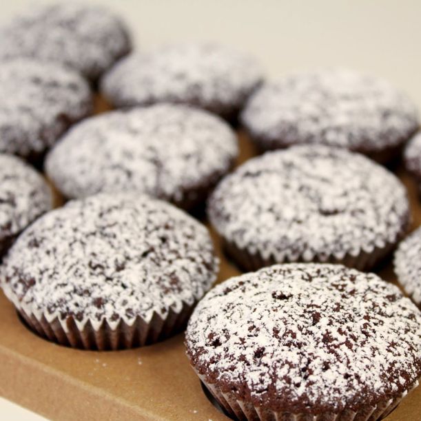 24 Mini Double Chocolate Cupcakes