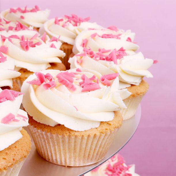 Vanilla Wedding Cupcake set