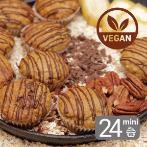24 Mini Vegan Banana Muffins with Callebaut NXT