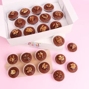 24 Mini Brownies with Walnuts