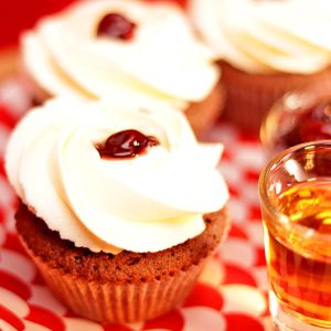 Cherry in Liquor Cupcake
