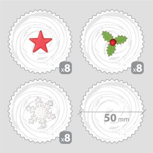24 Christmas Decorations for Mini Cupcakes