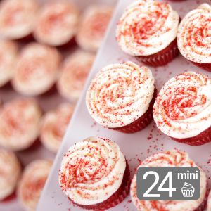 24 Mini Cupcakes Red Velvet