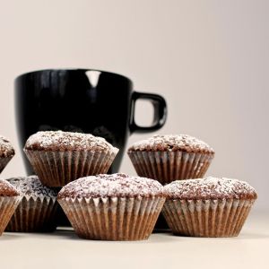 24 Mini Double Chocolate Cupcakes