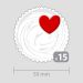 Decoration with 15 Hearts for Mini Cupcakes