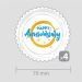 Happy Anniversary Decoration – for four cupcakes