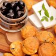 Mini Muffins with Olives, Goat Cheese, and Oregano