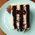 Chocolate Cake with Mascarpone and Cherries
