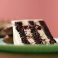 Chocolate Cake with Mascarpone and Cherries
