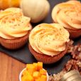 12 Pumpkin with Walnuts Cupcakes Set