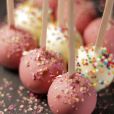 White and Ruby Chocolate Vanilla Cake Pops Collection