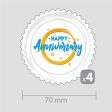 Happy Anniversary Decoration – for four cupcakes