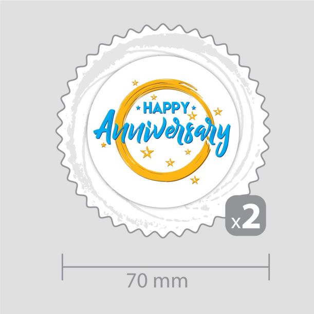 Happy Anniversary Decoration – for two cupcakes