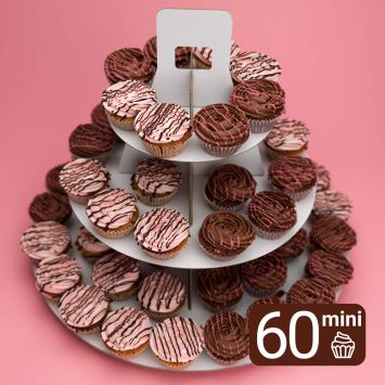 60 Cocoa-raspberry sighs Cupcake Set