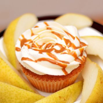 Pear and Caramel Cupcake