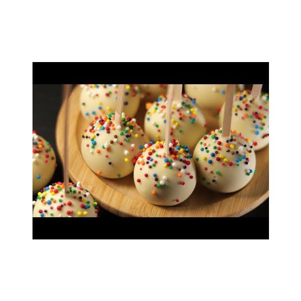 Vanilla and Ruby Chocolate Cake Pops