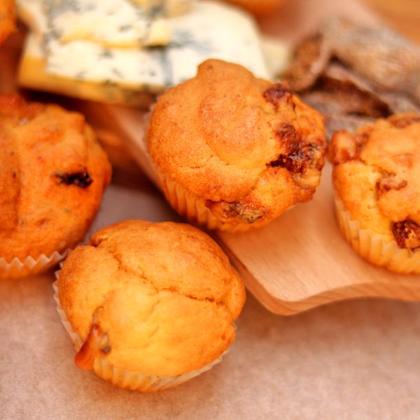 Mini Muffins with Blue Cheese and Figs