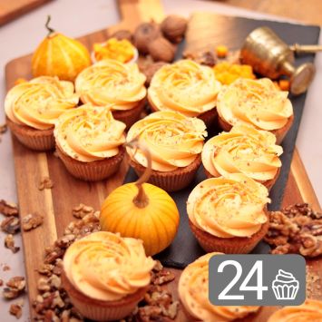 24 Pumpkin with Walnuts Cupcakes Promo Set