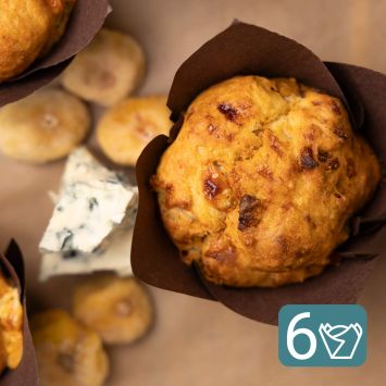Muffins with Blue Cheese and Dried Figs