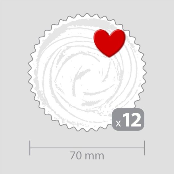 Decoration with 12 Hearts