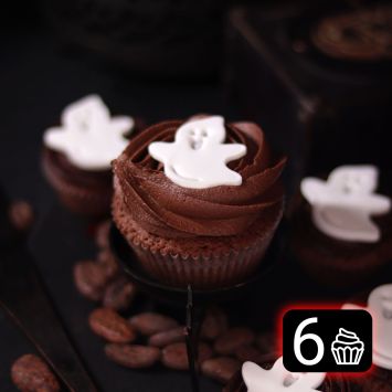 6 Boo Cupcakes for Halloween Box