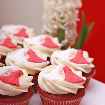 24 Red Velvet Cupcake Martenitsi