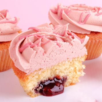 Ruby Chocolate and Berries Cupcake