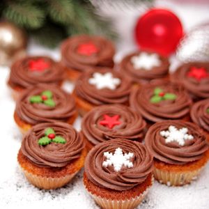 Mini Orange & Chocolate Cupcakes for Christmas