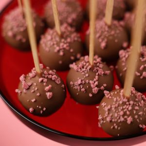 Raspberry and Chocolate Cake Pops 