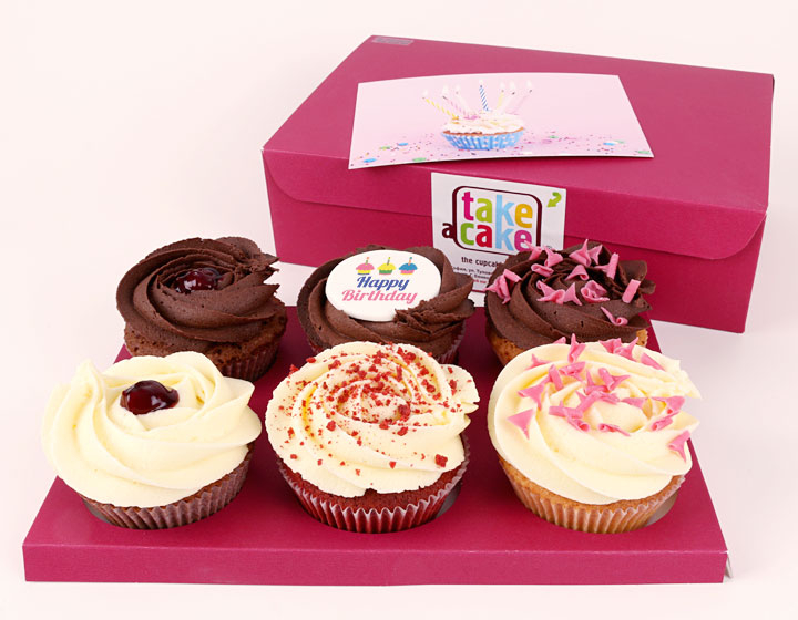 Birthday cupcake box